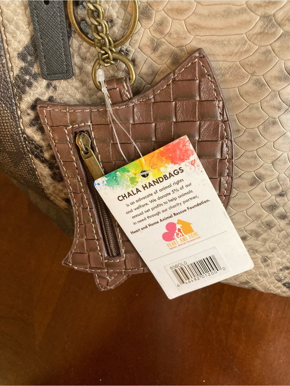 Michael Kors Jet Set Travel Tote | Signature MK Python Print | Chala Owl Charm - Picture 12 of 15